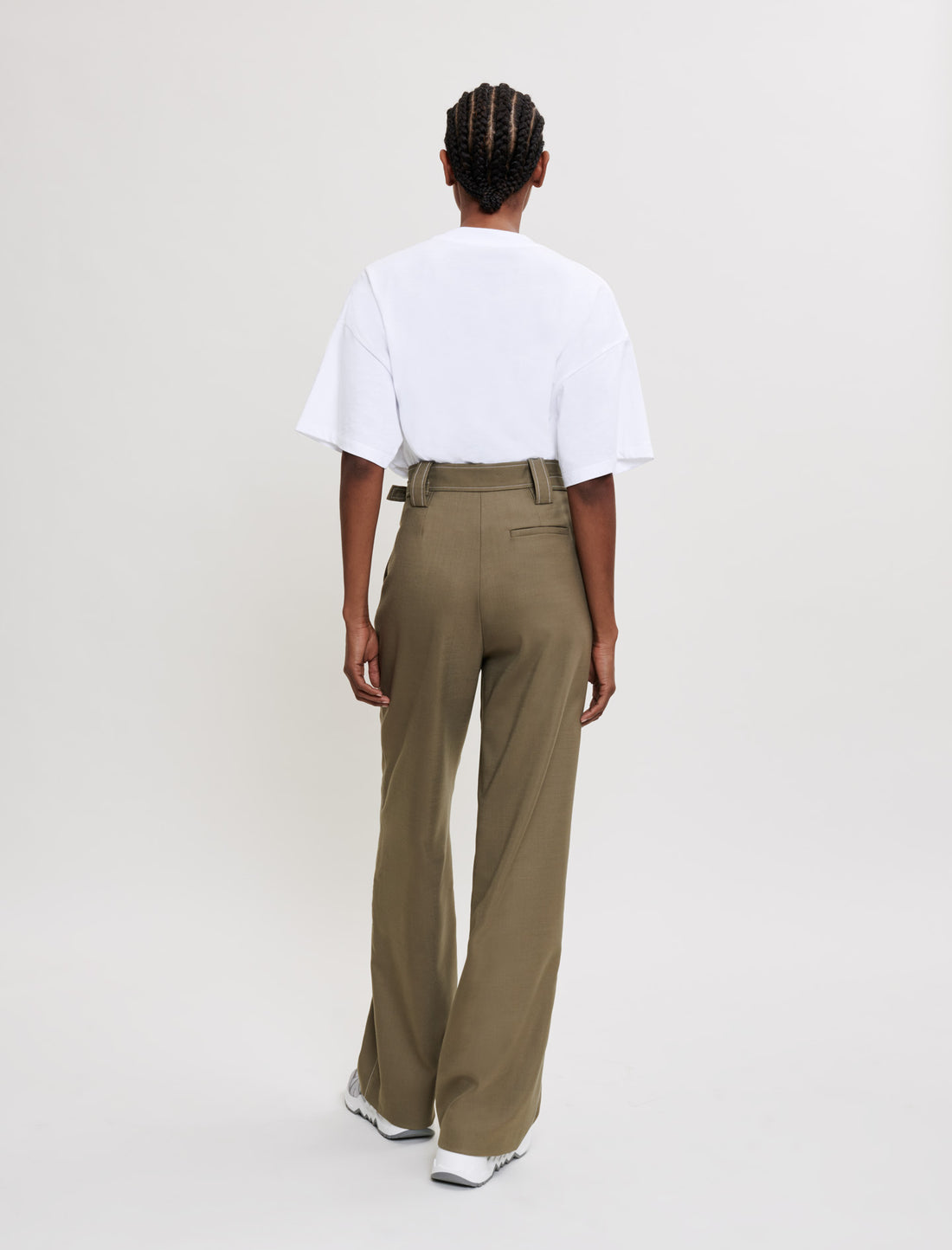 Pantalón de traje de tiro alto