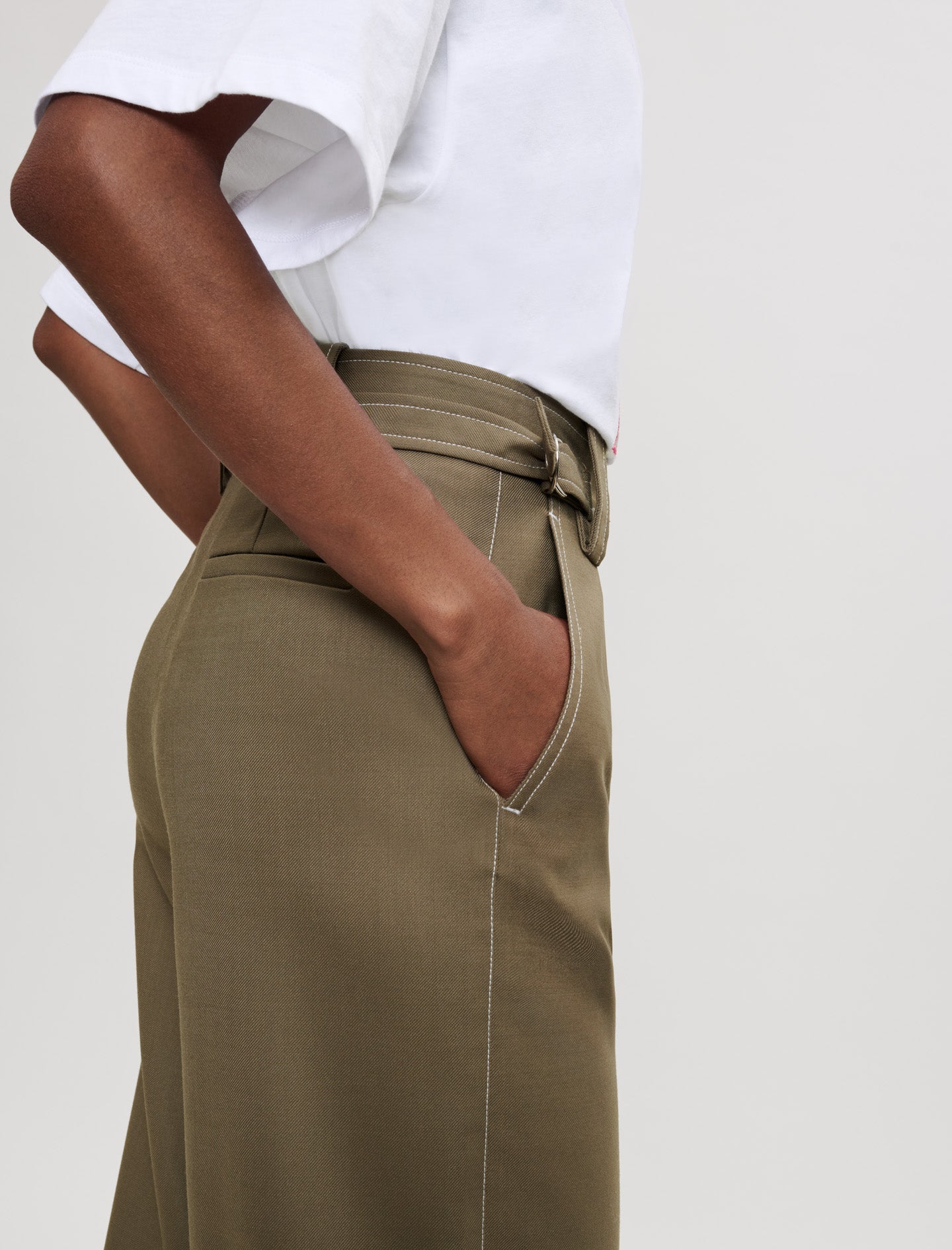 Pantalón de traje de tiro alto