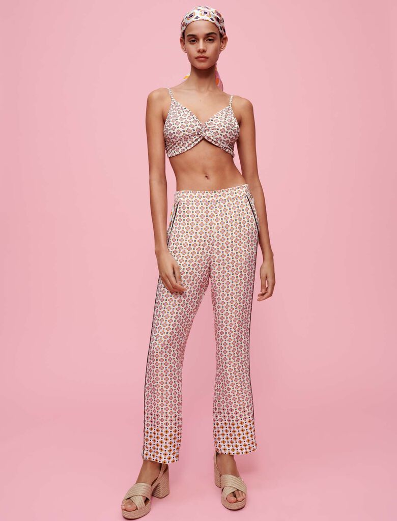 Pantalón en viscosa estampada