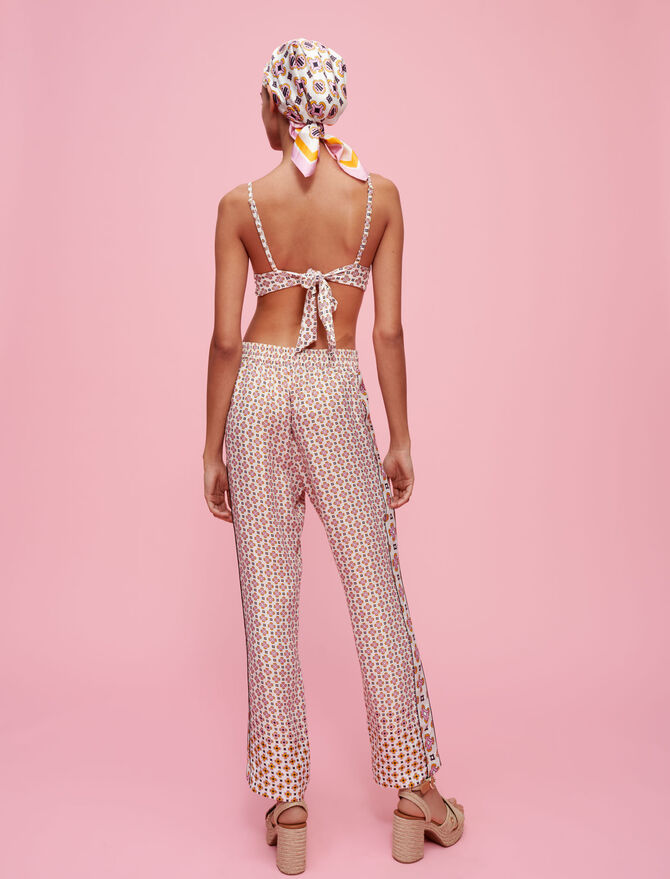 Pantalón en viscosa estampada