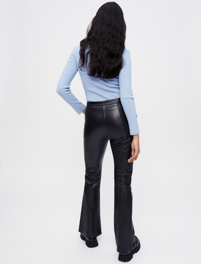 Pantalones de piel negra
