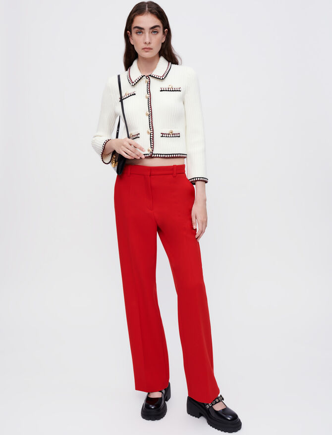 Pantalones de traje amplios rojos