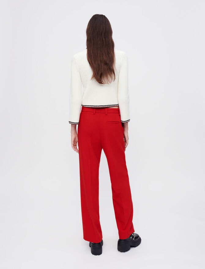 Pantalones de traje amplios rojos