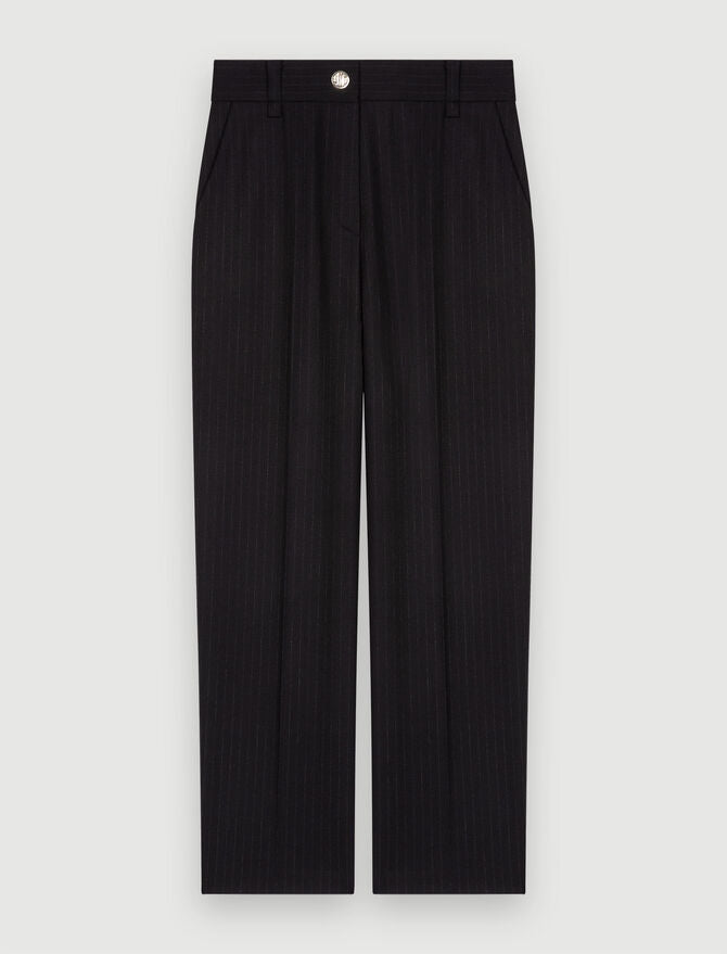 Pantalones de traje rayas estilo tenis