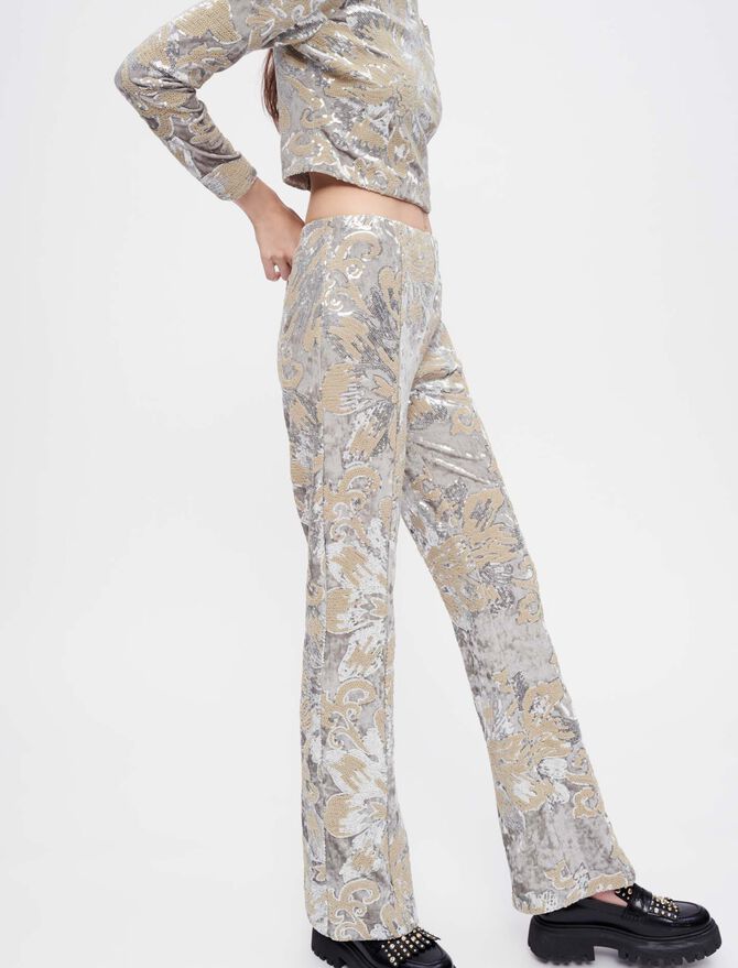 Pantalones de terciopelo con lentejuelas