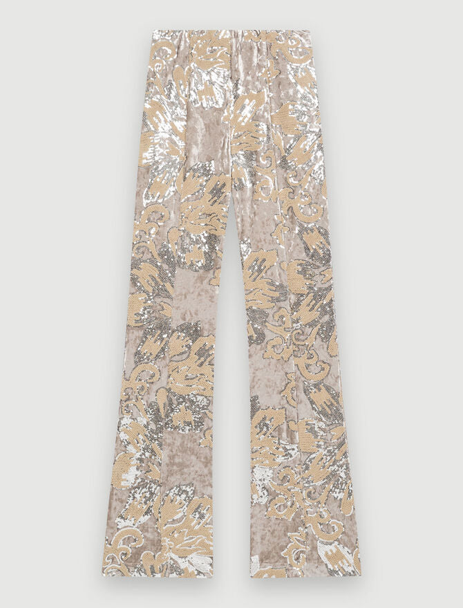 Pantalones de terciopelo con lentejuelas