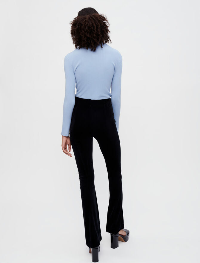 Pantalones de terciopelo elástico