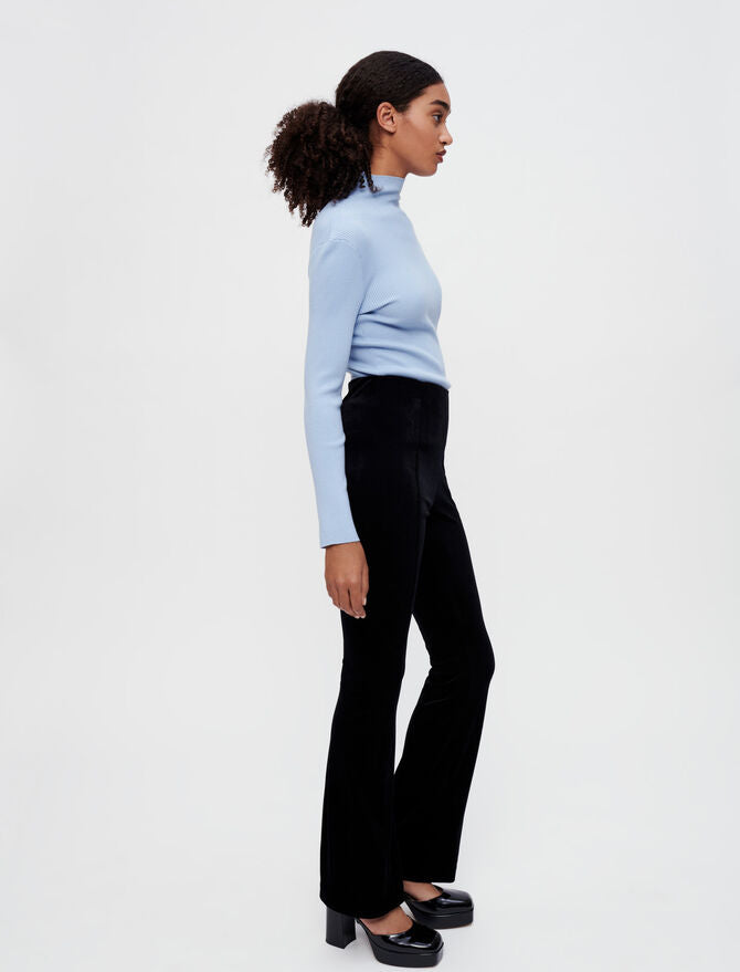 Pantalones de terciopelo elástico