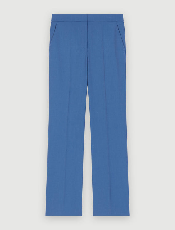 Pantalón azul recto de traje