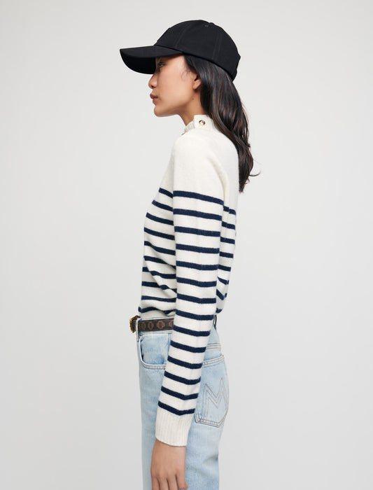 Jersey de cachemir tipo marinero