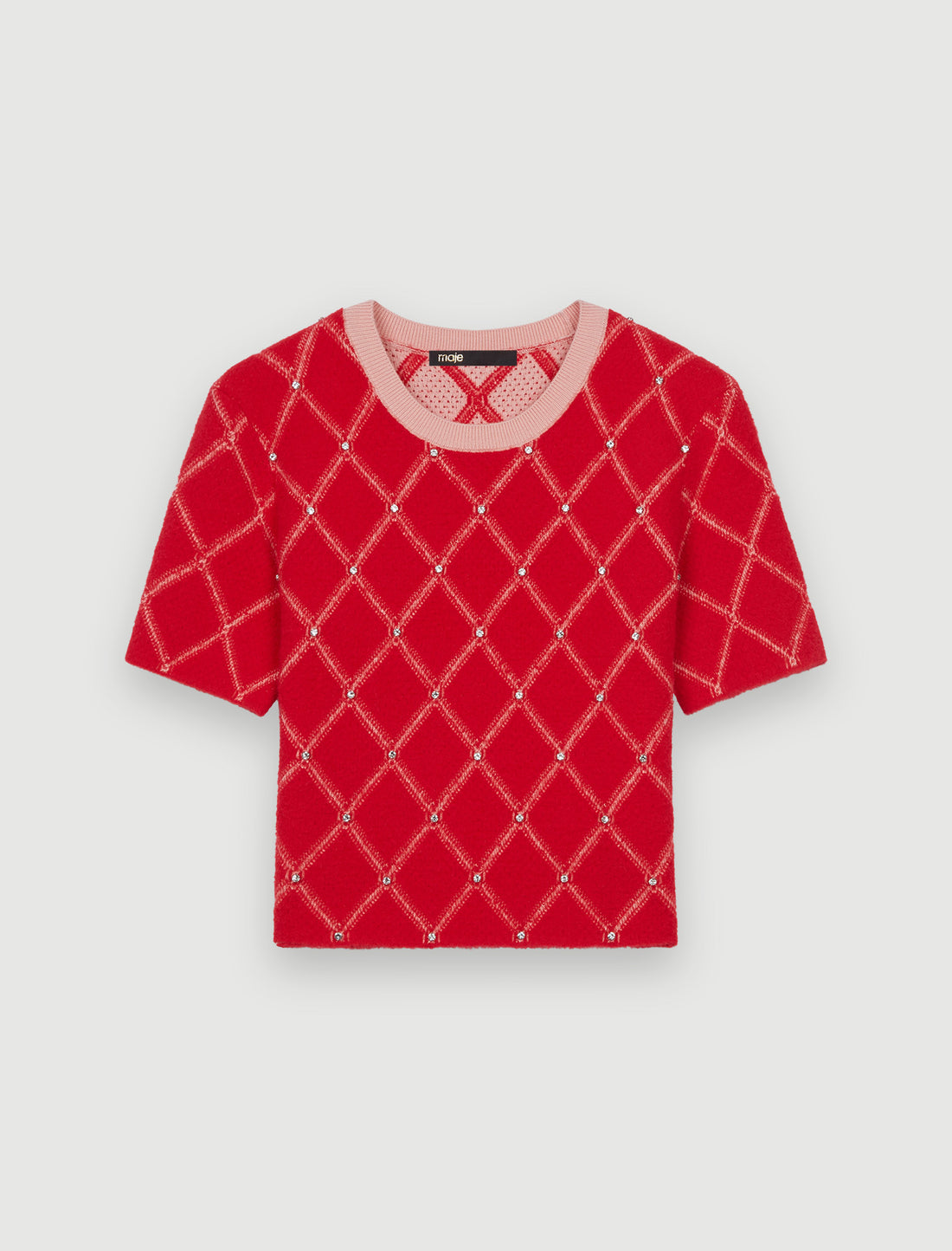 Jersey de rombos y pedrería