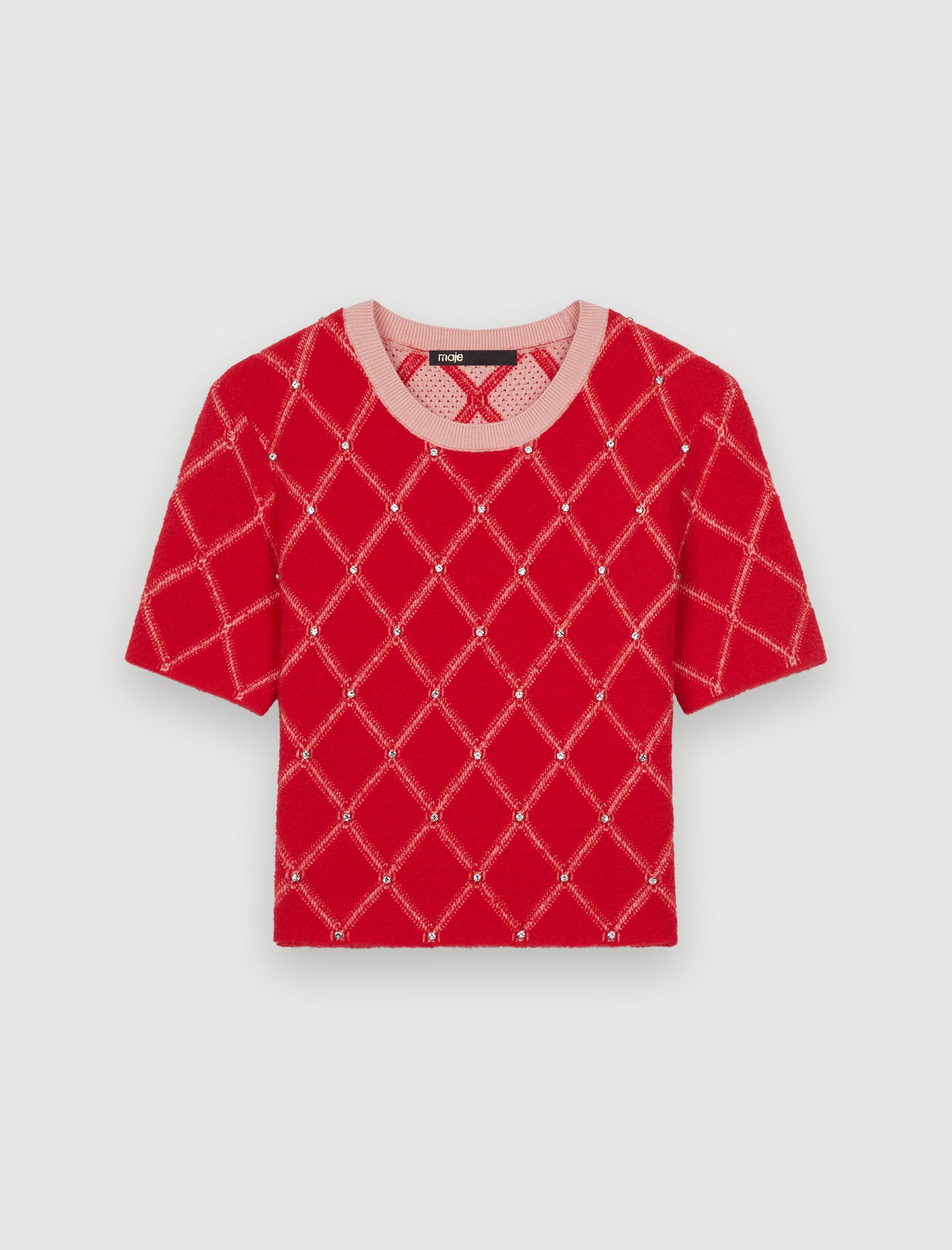 Jersey de rombos y pedrería