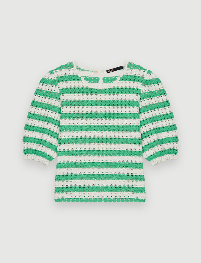 Jersey de ganchillo a rayas