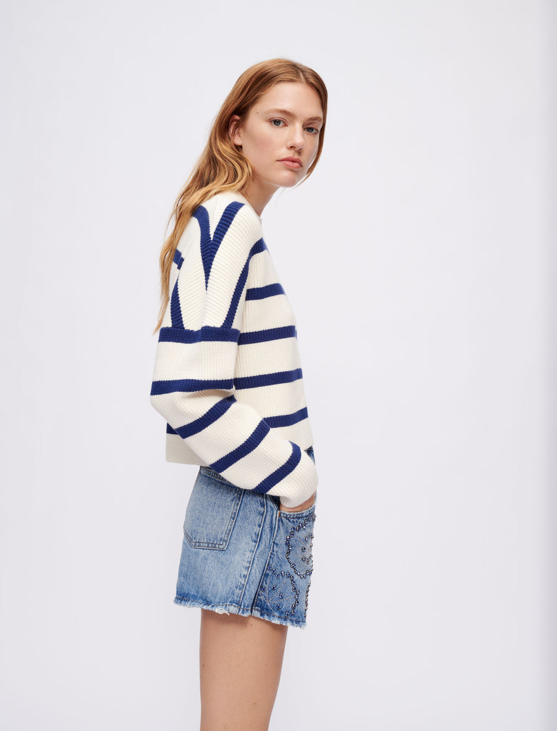 Jersey de rayas estilo marinero