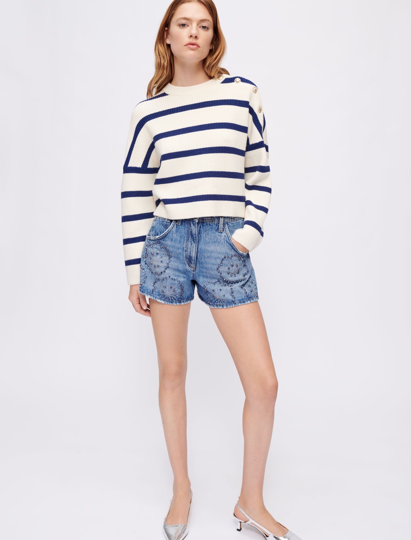 Jersey de rayas estilo marinero
