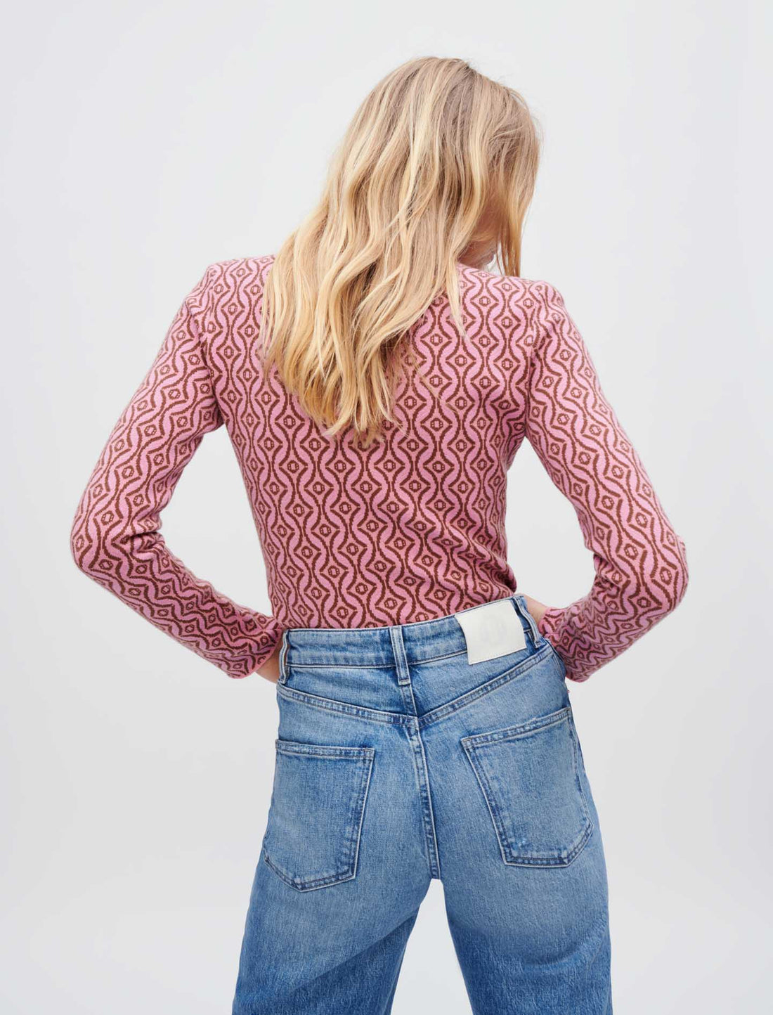 Jersey ajustado jacquard Clover de Maje