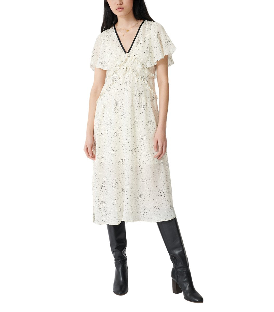 Maje | Vestido Racky Ecru/Noir