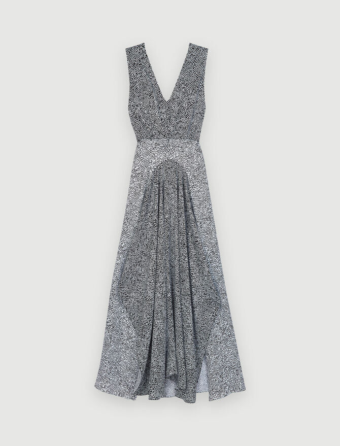 Vestido de ocasión estampado asimétrico