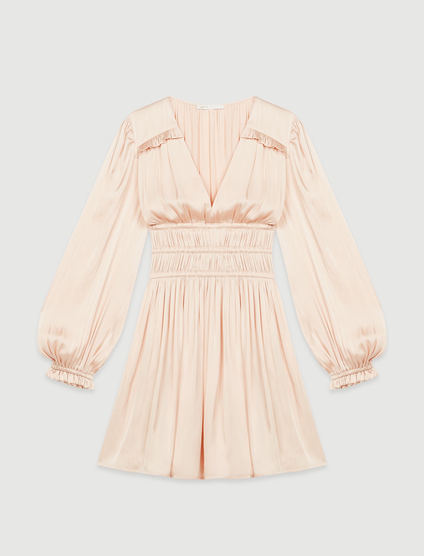Vestido de raso con volantes