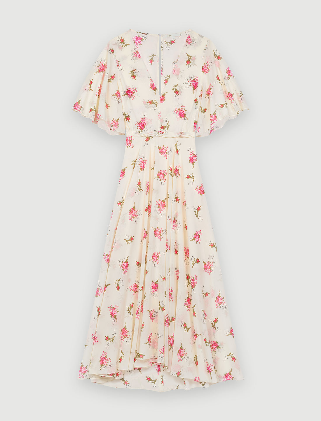 Vestido asimétrico de muselina estampada
