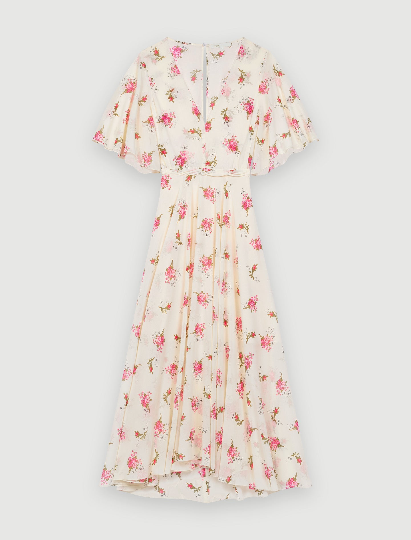 Vestido asimétrico de muselina estampada