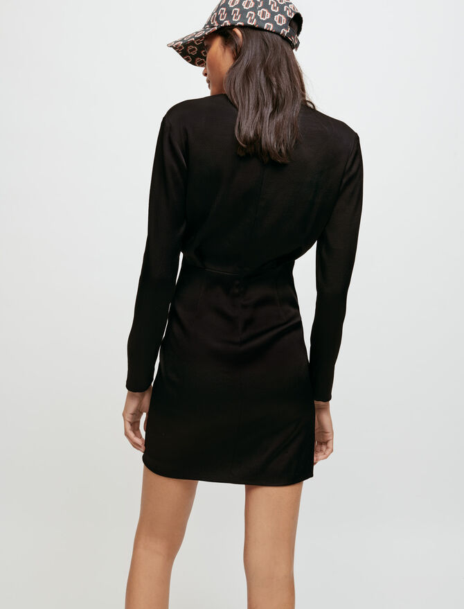 Vestido de razo con lazo delantero