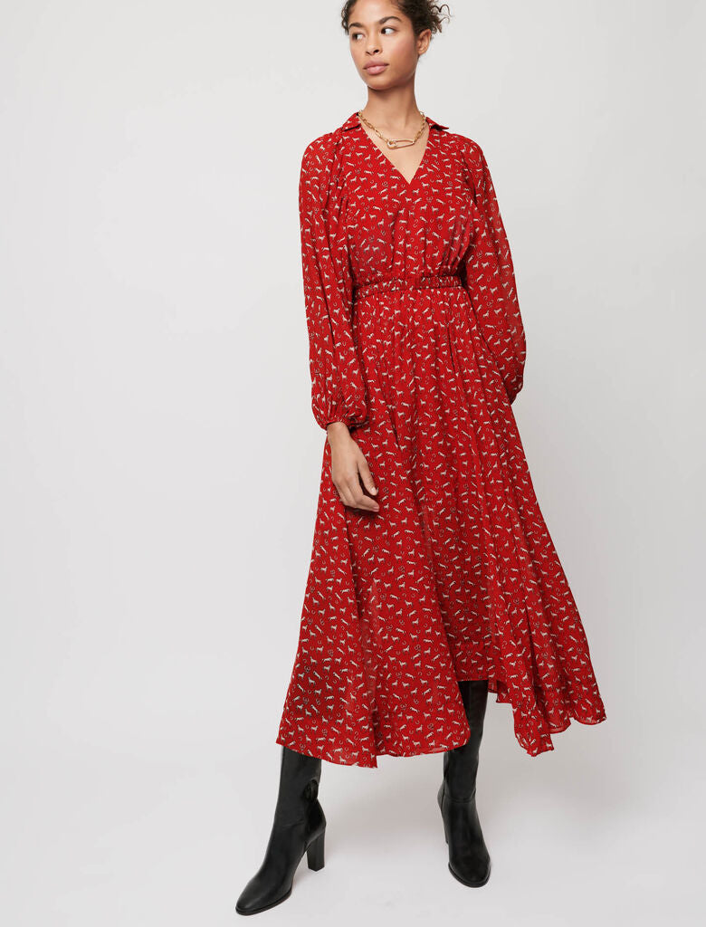 Vestido de muselina estampado