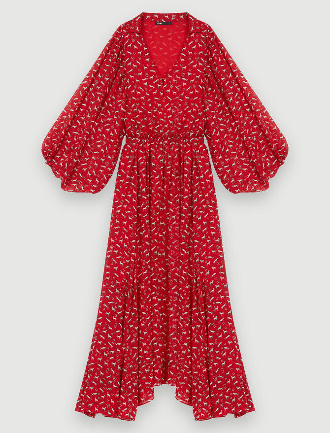 Vestido de muselina estampado