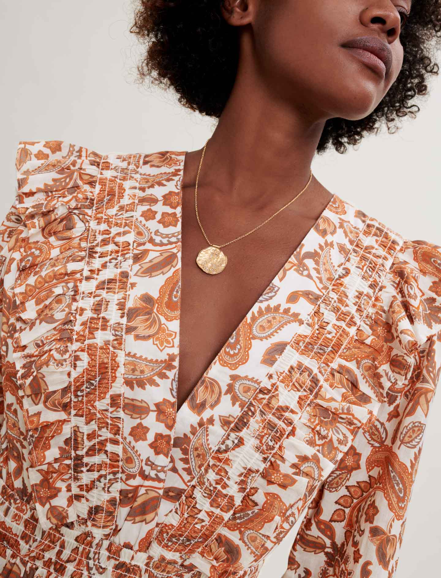 Vestido de algodón estampado