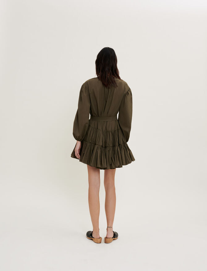 Vestido de algodón con cinturón