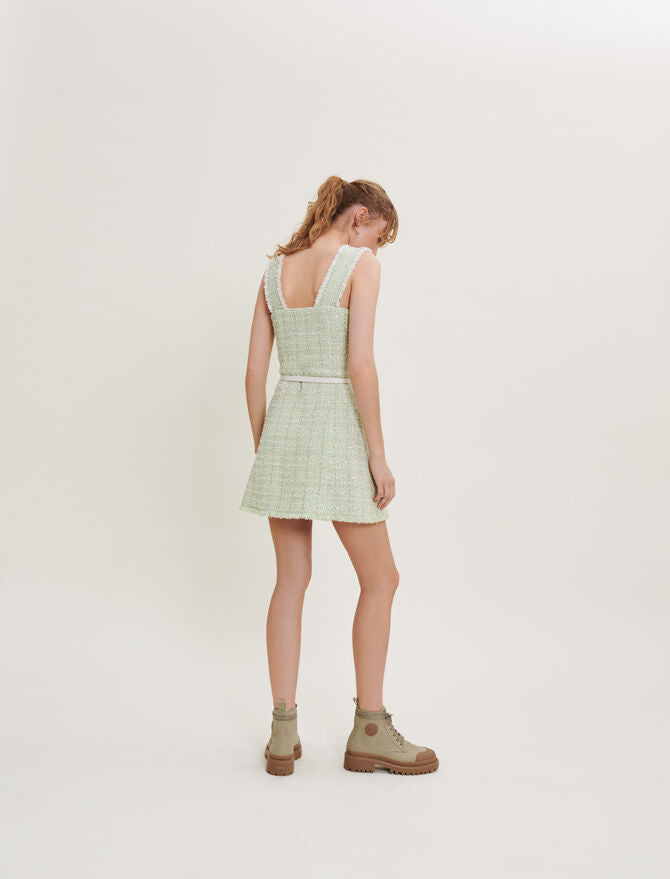 Vestido de tweed con brillo