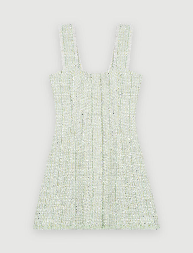 Vestido de tweed con brillo