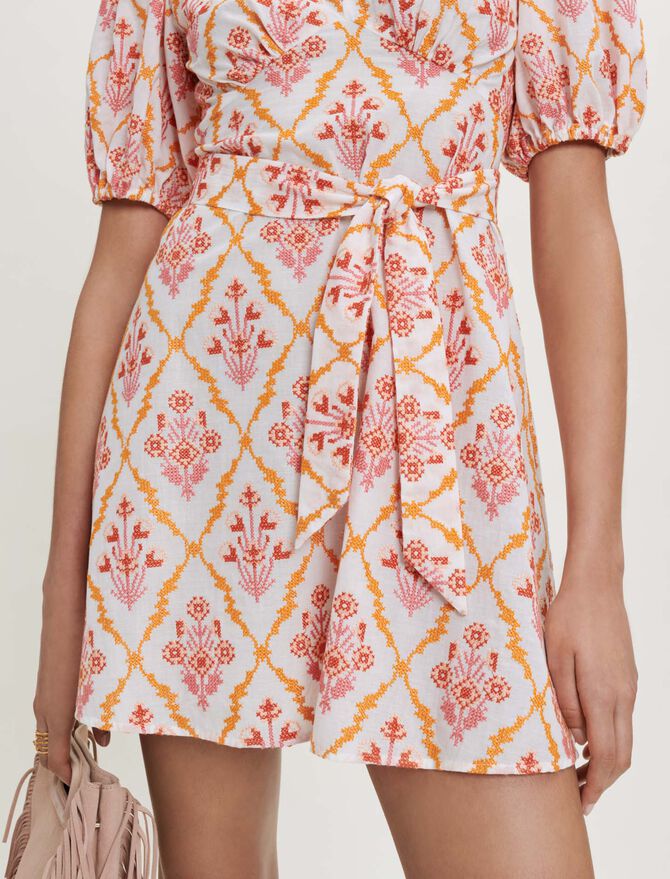 Vestido de algodón bordado