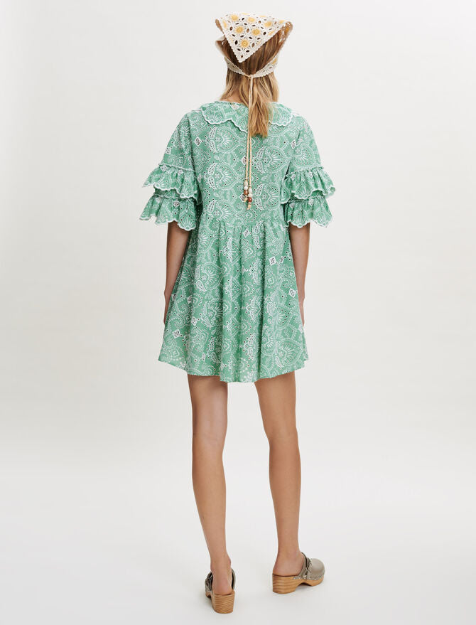 Vestido de algodón bordado