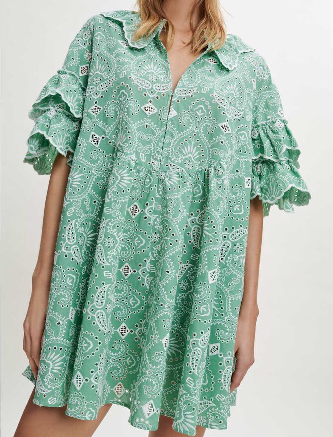 Vestido de algodón bordado
