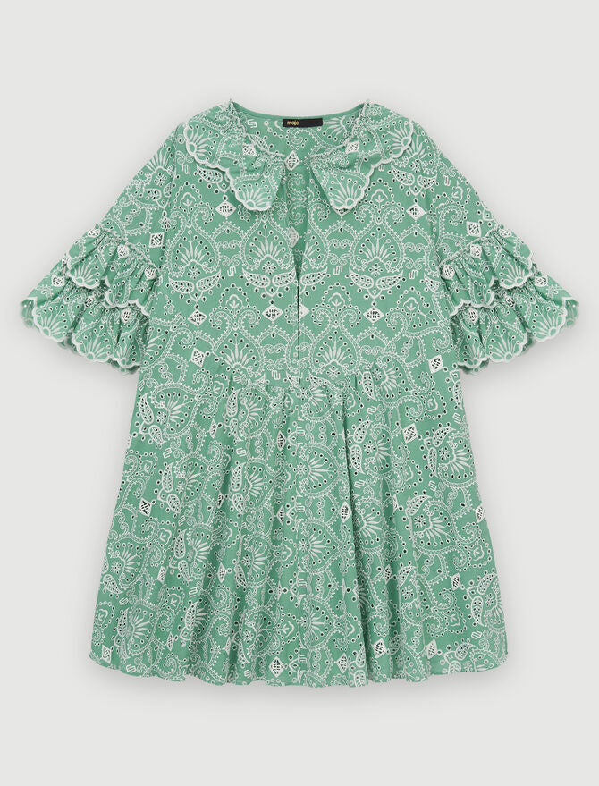 Vestido de algodón bordado