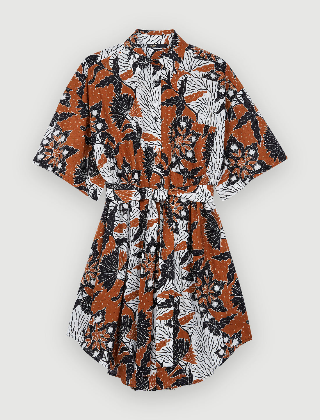 Vestido estampado de gasa de algodón