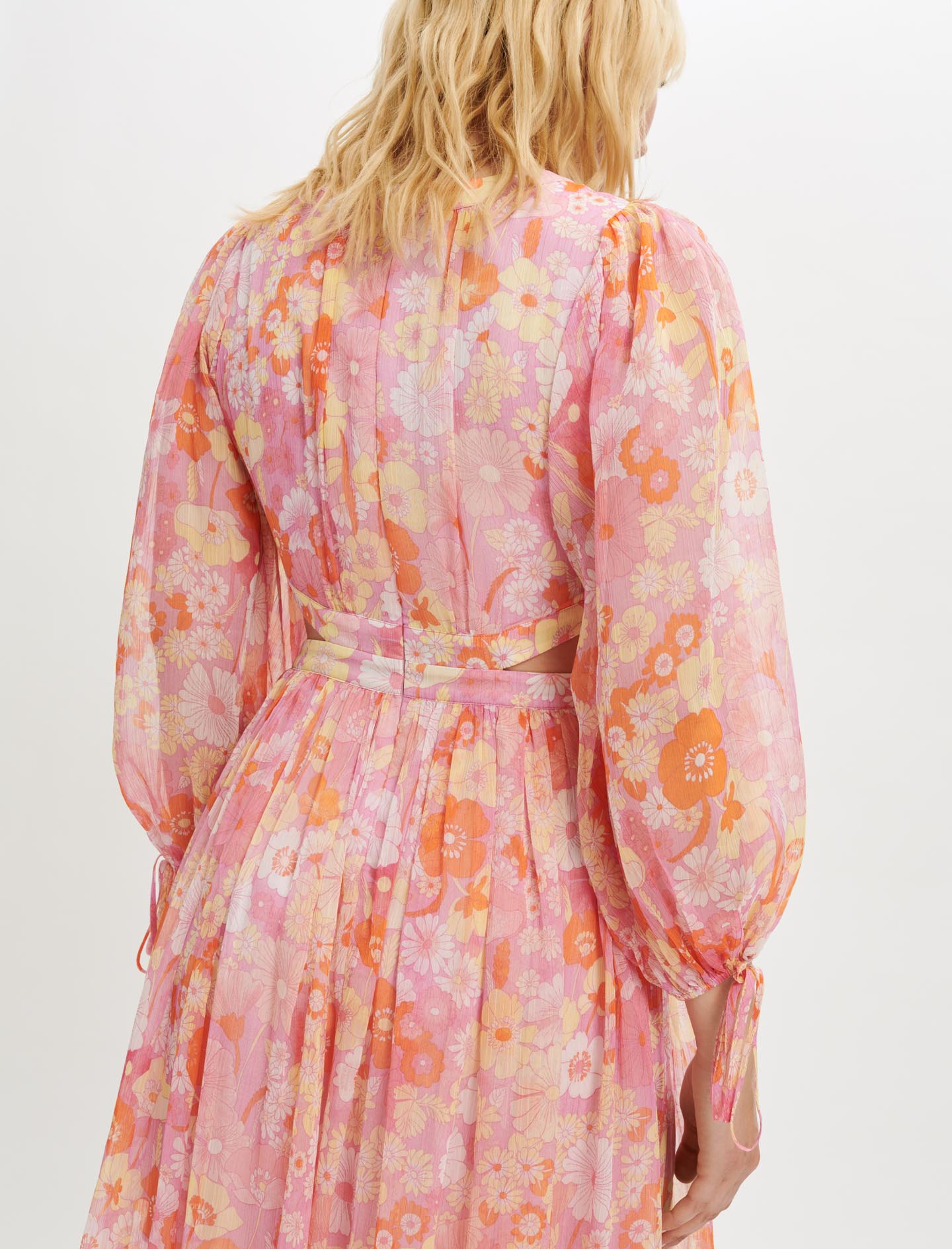 Vestido de chifón estampado