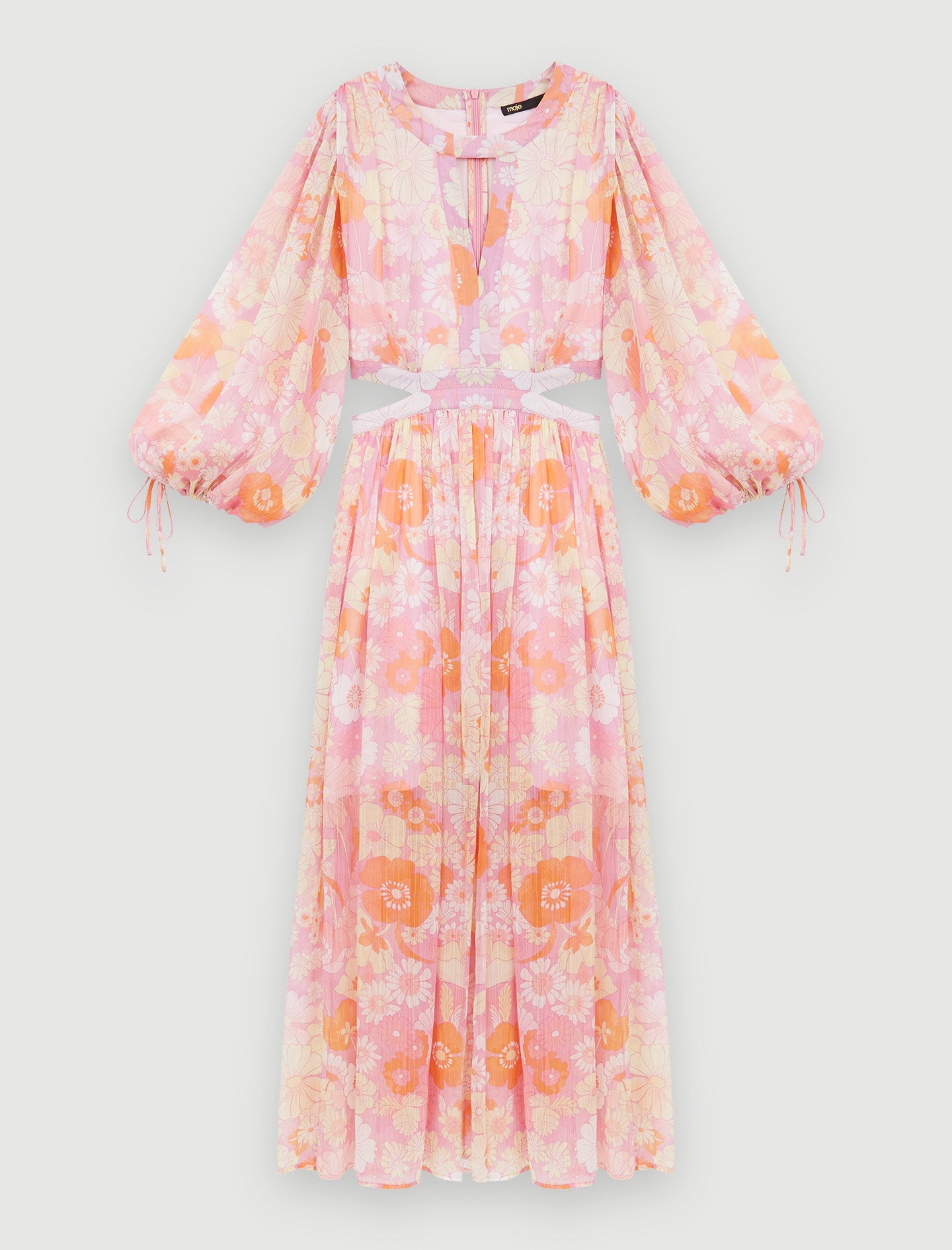 Vestido de chifón estampado