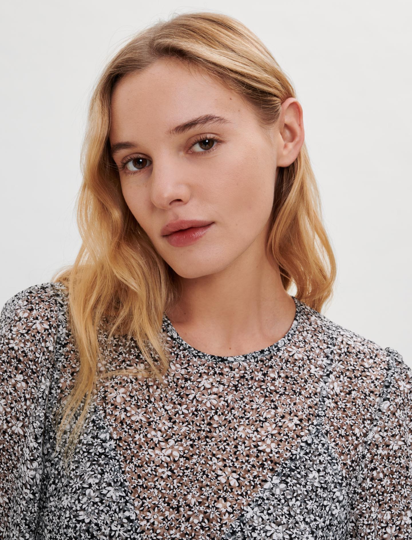 Vestido babydoll de jacquard estampado