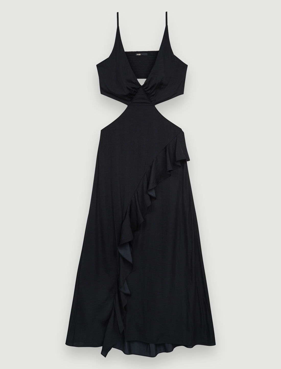 Vestido de raso calado