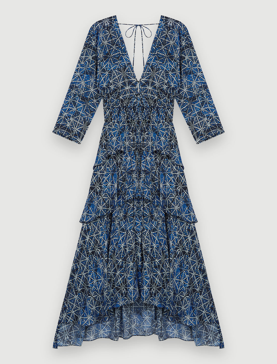 Vestido con volantes de viscosa