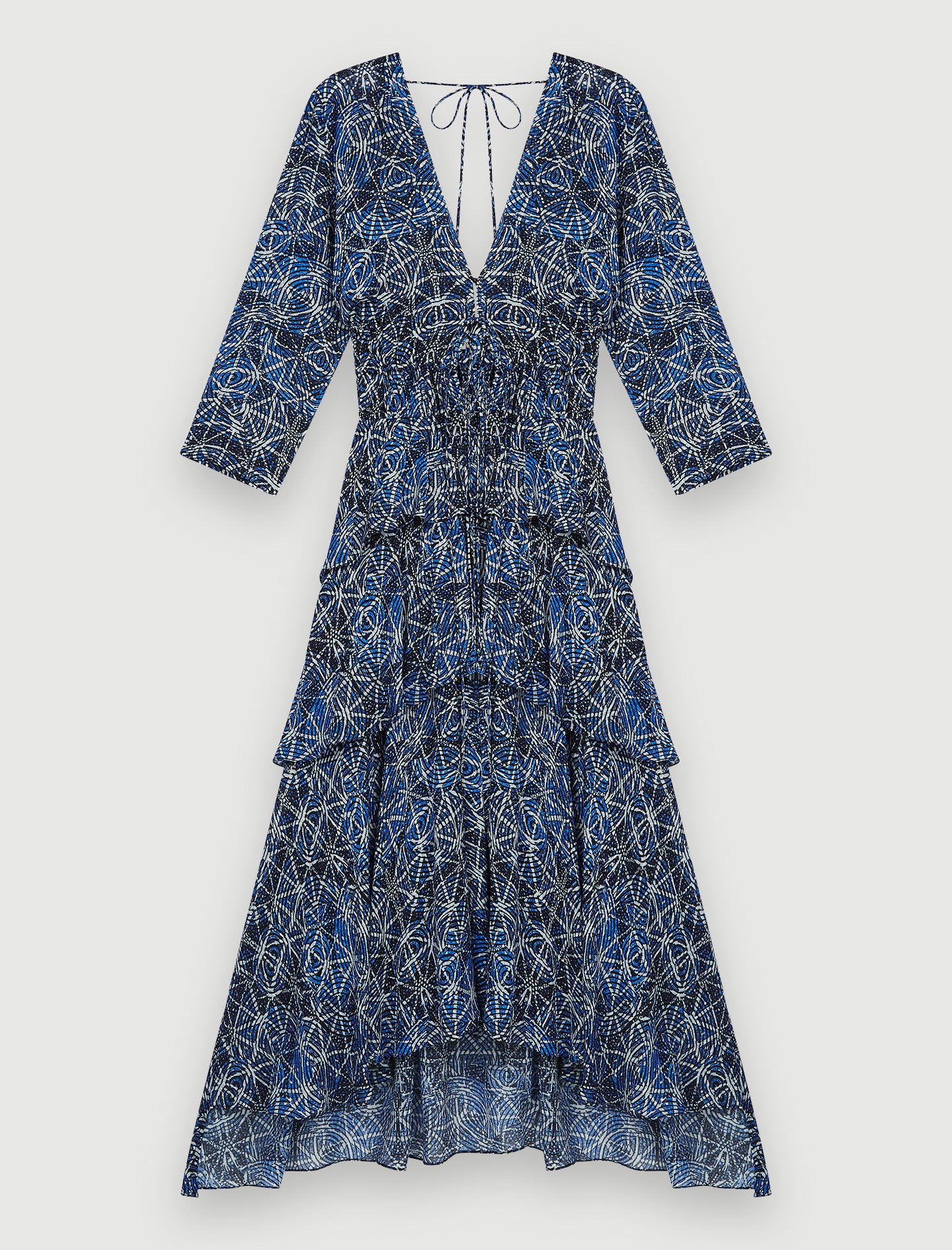 Vestido con volantes de viscosa