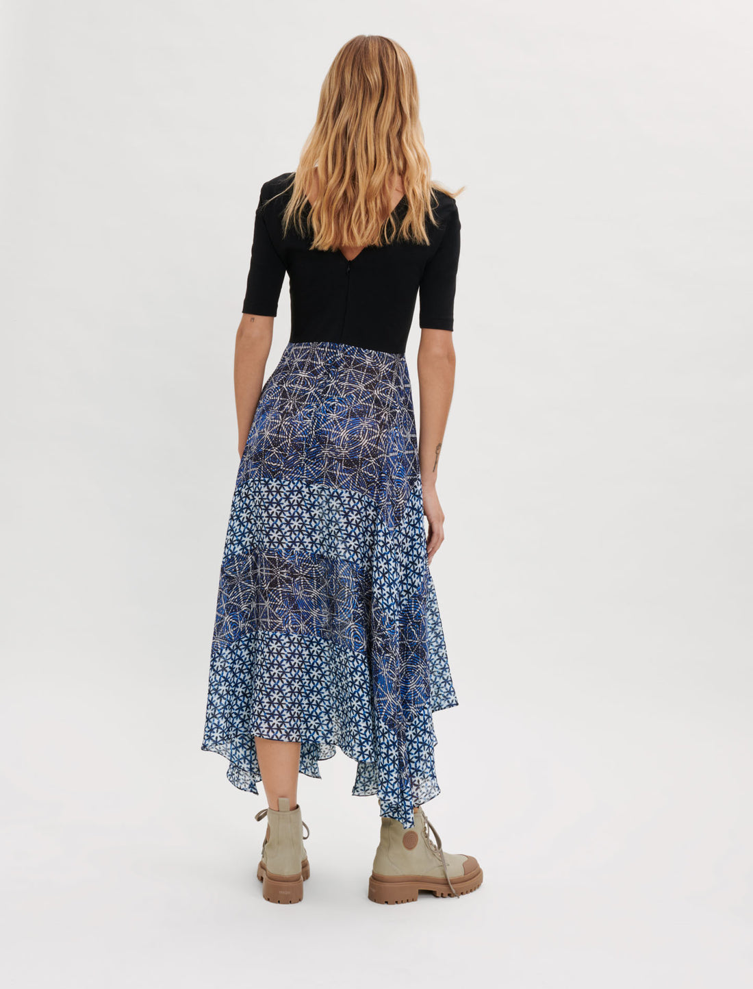 Vestido trampantojo estampado