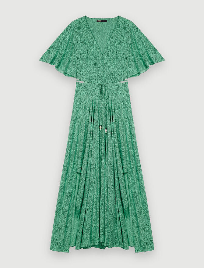 Vestido pañuelo fluido y estampado