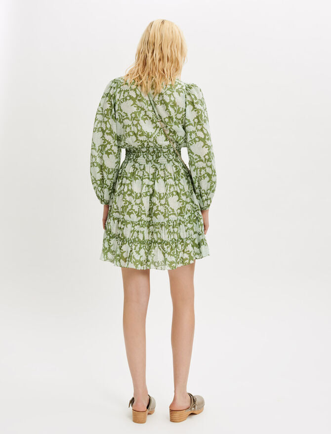Vestido de algodón estampado