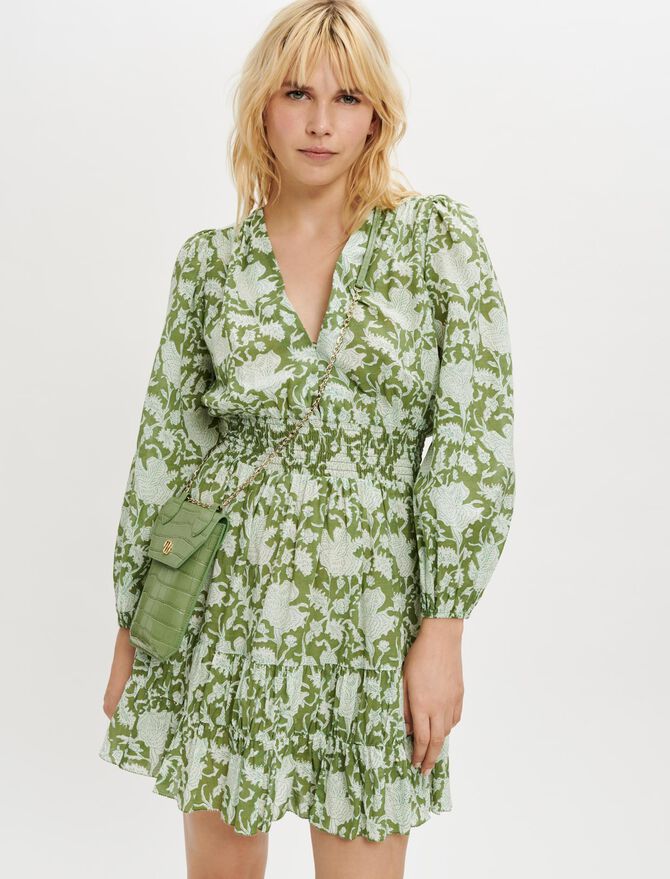Vestido de algodón estampado