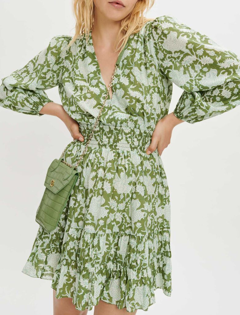 Vestido de algodón estampado