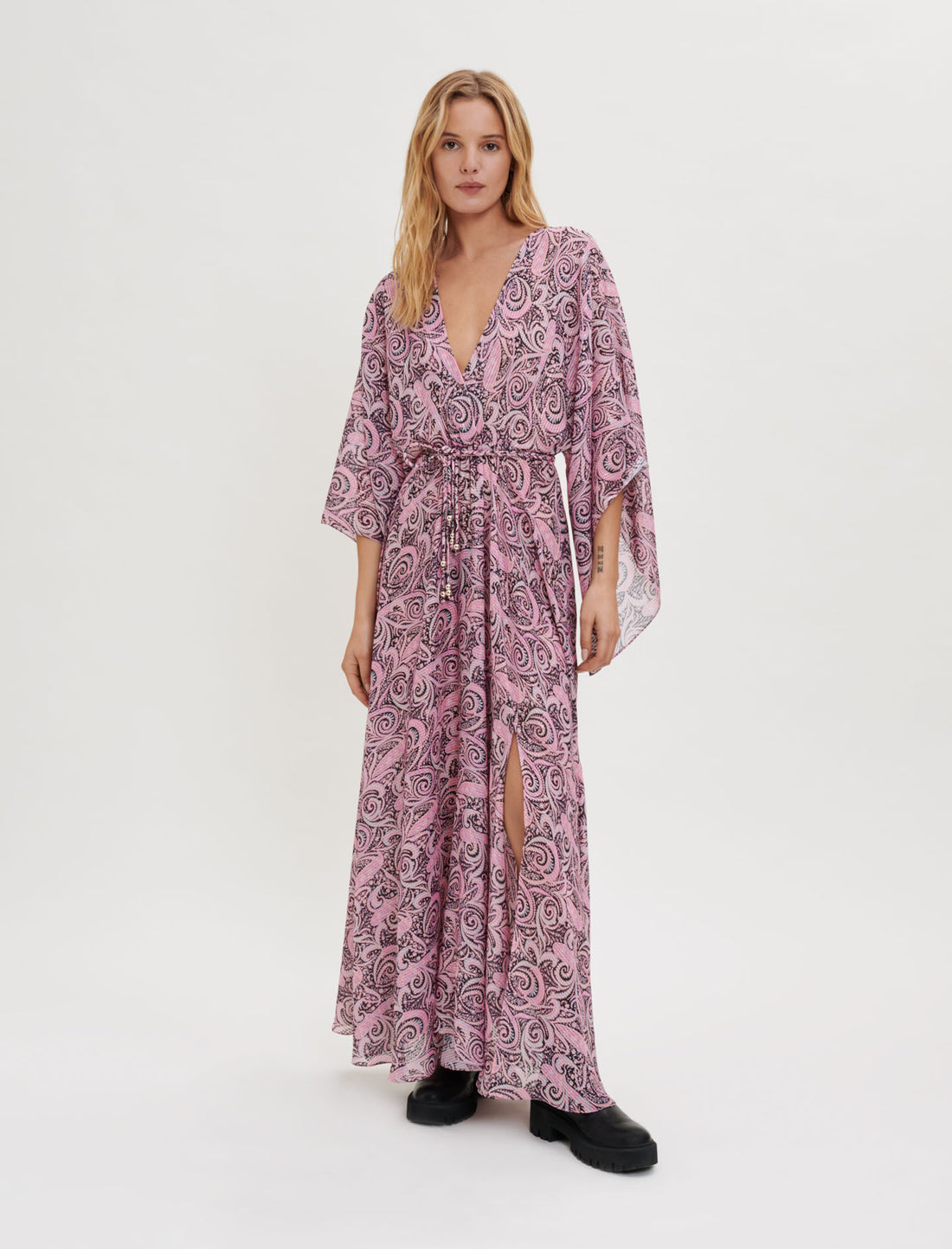 Vestido fluido con estampado Paisley