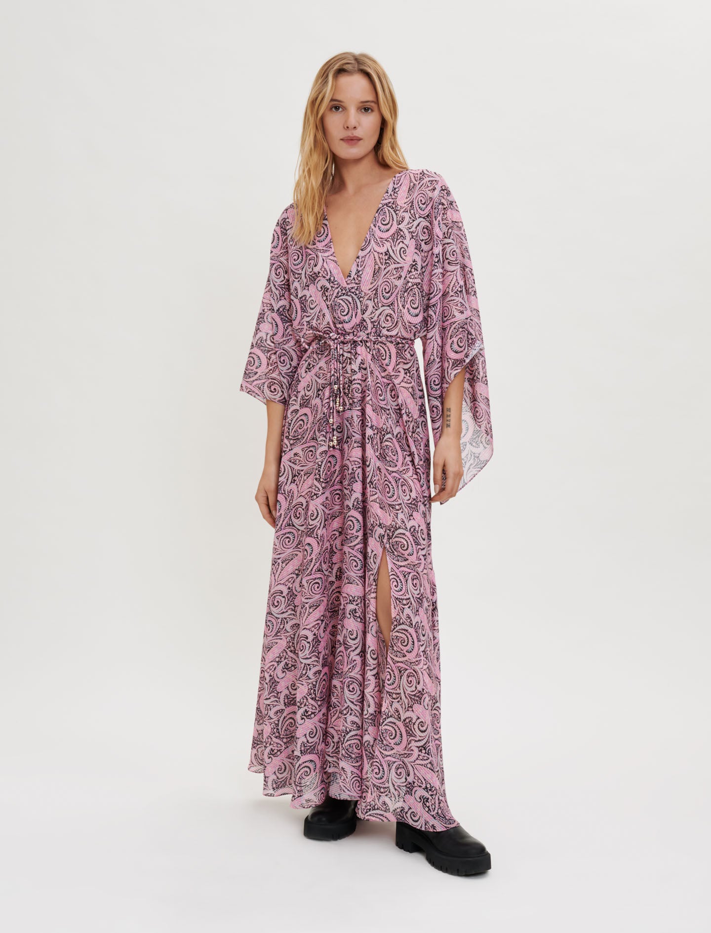 Vestido fluido con estampado Paisley